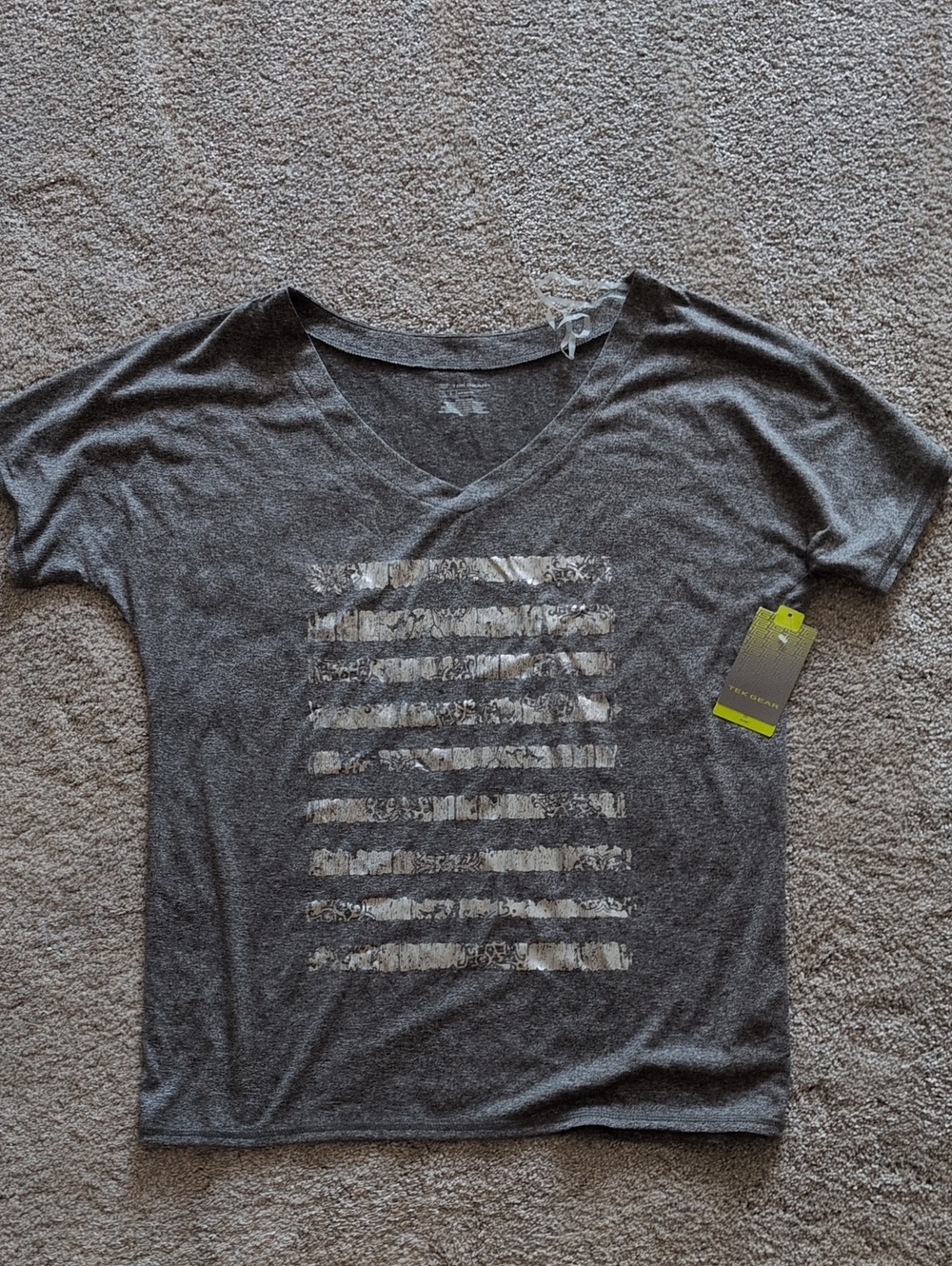 NWT Tek Gear Gray T-shirt Size XL